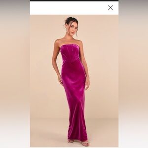 Lulu’s velvet maxi dress